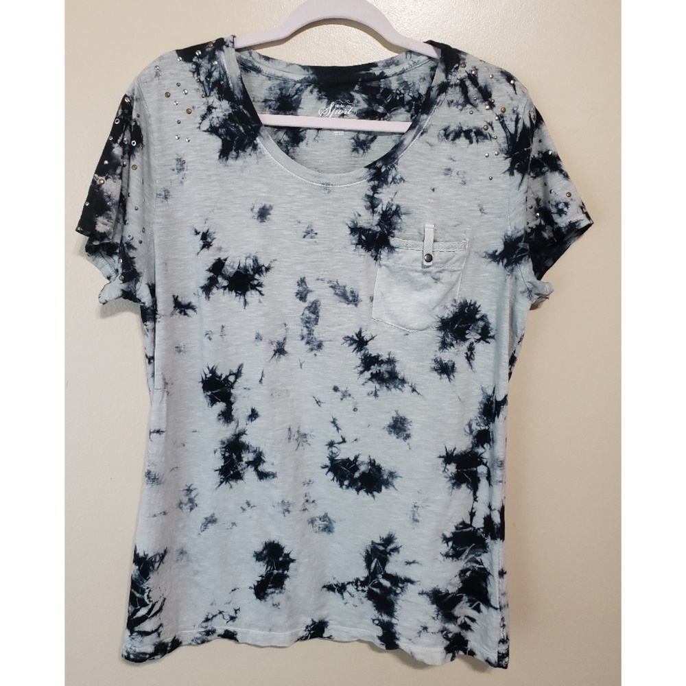 Style & Co. Blue Washed Pocket T Shirt